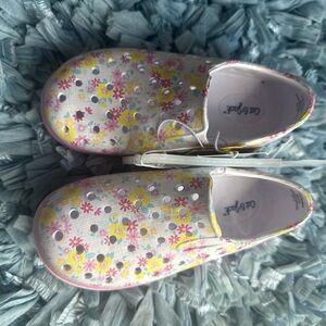 Cat & Jack Pink and Yellow Floral Water Shoes size 8
